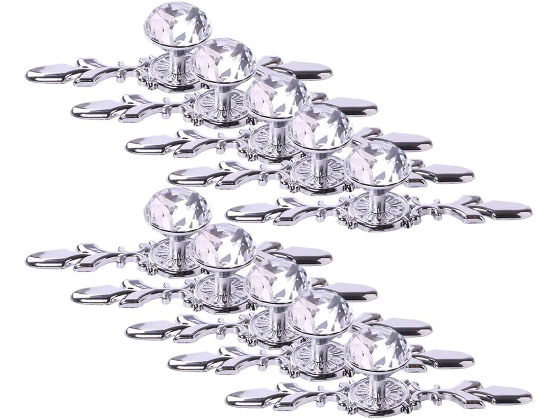 Conjunto de 10 Puxadores Cristal Diamante BRILVIBERA