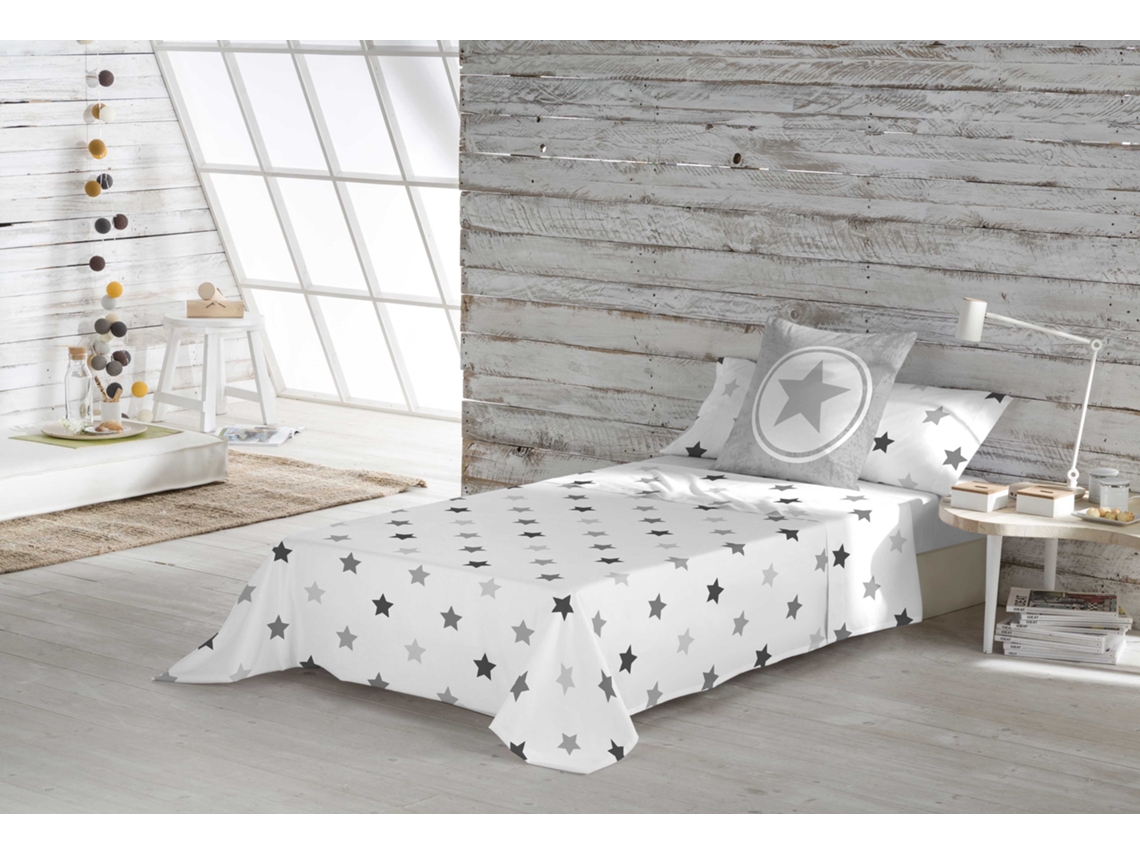 Lençol de Cima com Fronha Cama 105 Algodão Extra Macio Feito na Espanha Indigo B COOL KIDS