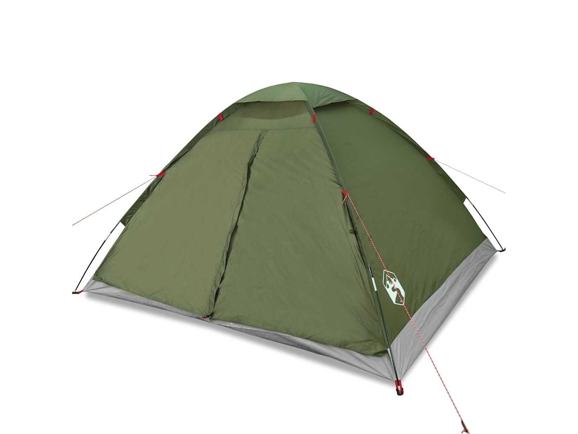 Tenda campismo cúpula p/ 4 pessoas VIDAXL impermeável verde azeitona