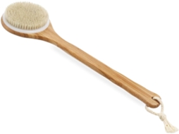 Escova De Banho Hemobllo Em Bambu Com Cabo Longo Para Chuveiro, Massagem Corporal E Esfoliação
