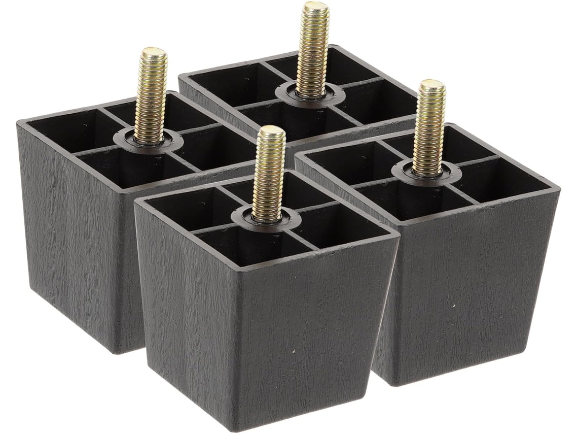 Sewacc Conjunto De 4 Pés Móveis Em Plástico E Metal Para Sofá, Armário E Cama Elevação De Altura