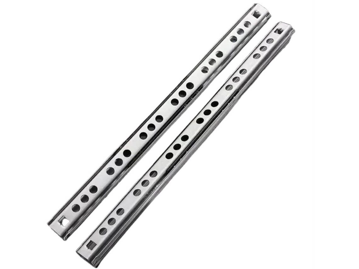 Corrediças Laterais Com Rolamentos De Esferas Para Gavetas, 17mm De Largura, Corrediças Ocultas, Duas Seções