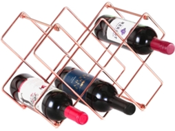 Suporte para Vinho de Bancada – 10 Garrafas Armazenamento Branco Tinto Independente Metal UISAVE