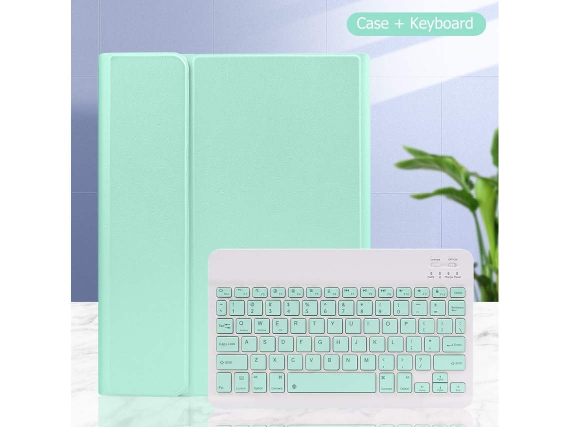 Capa Com Teclado Bluetooth, Compatível Com Ipad 10.2 Pol./pro 10.5 Pol./air 3, Verde