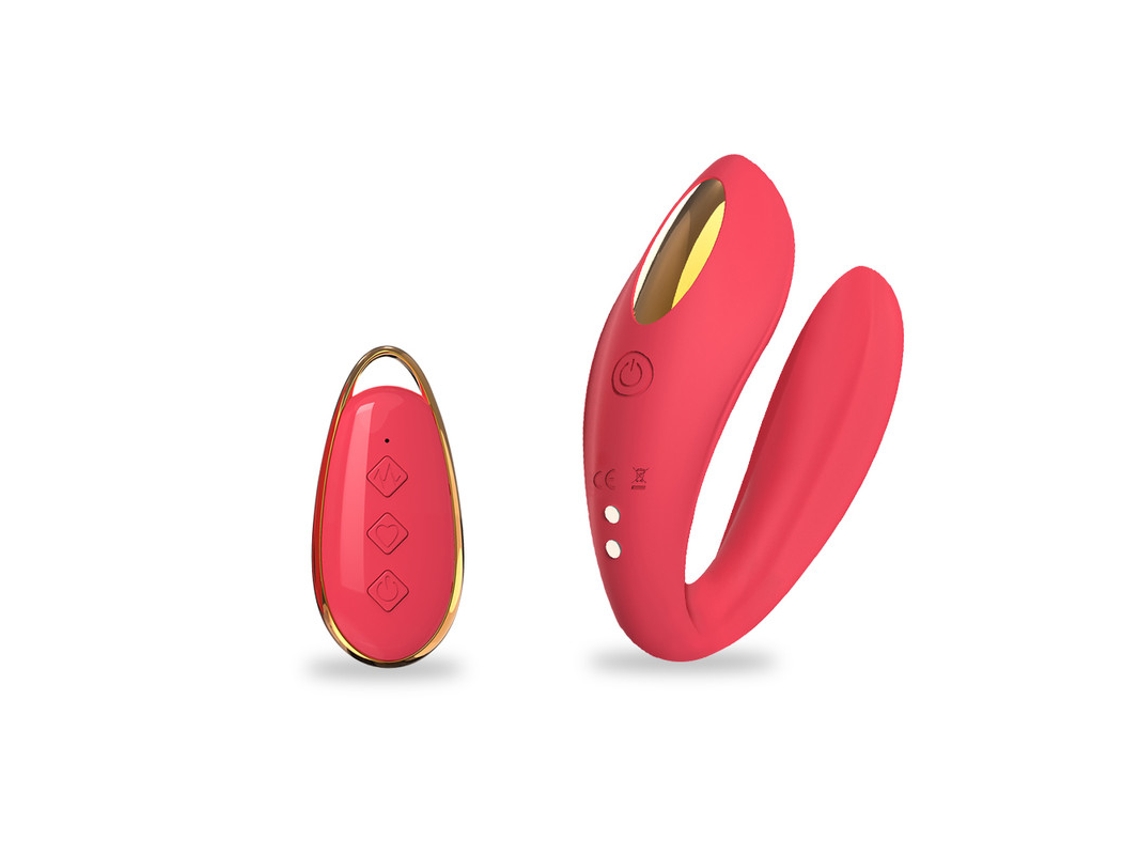 Vibrador de Controle Remoto Sem Fio Estimulador de Clitóris para Mulheres Vermelho YIZHOOD