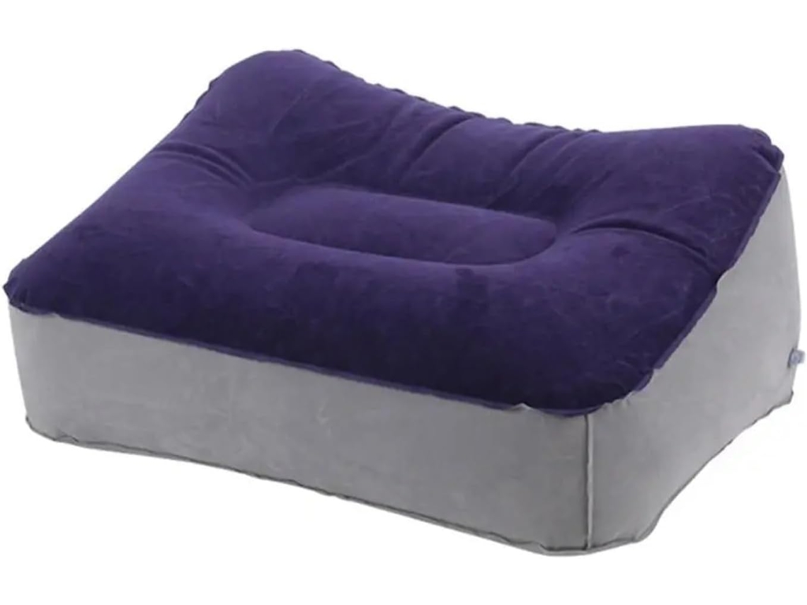 Apoio Pés Escritório Almofada Inflável Pvc Viagens Aéreas Casa Ambientes Internos Cinza/azul-acinzentado