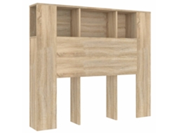 Headboard Cabinet, Headboard Cabinets Vidaxl Marrom Compensado (120 Cm)