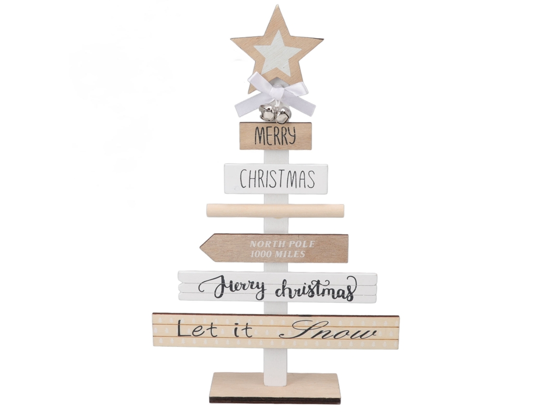 Decoração de Natal com Placa de Madeira para Mesa LAXISCREED