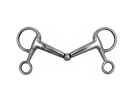 Snaffle Articulado Baucher Prateado 14.5 Cmky Rotary Bit