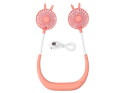 Ats ventilador de Cuello Recargable Usb Portátil Ventilador Electrónico de Enfriamiento para Exterior Viajes Oficina Gimnasio Laranja