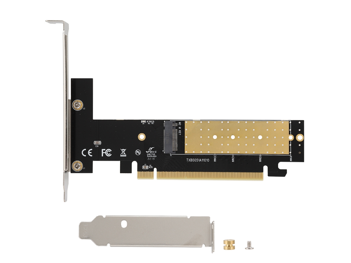 Cartão De Elevação M.2 Pcie3.0 Para Cartão De Expansão M.2 Nvme X16 Adaptador Luz Dourada
