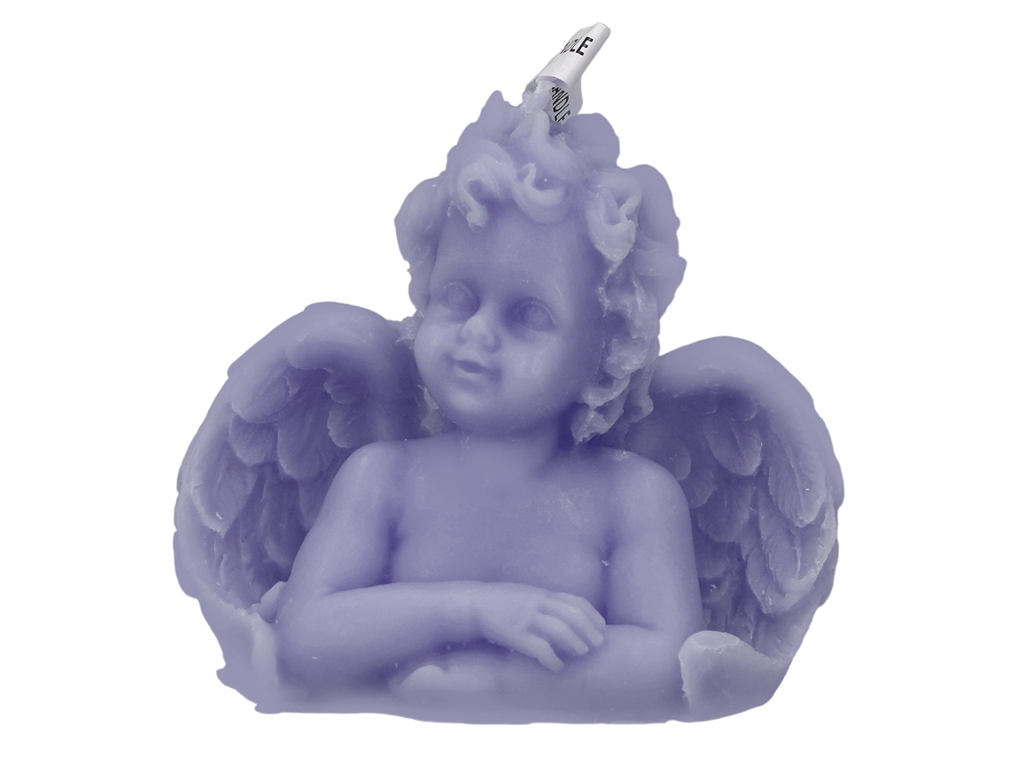 Mali vela Perfumada Aromaterapia Forma de Anjo Leve para Lar Escritório Roxa