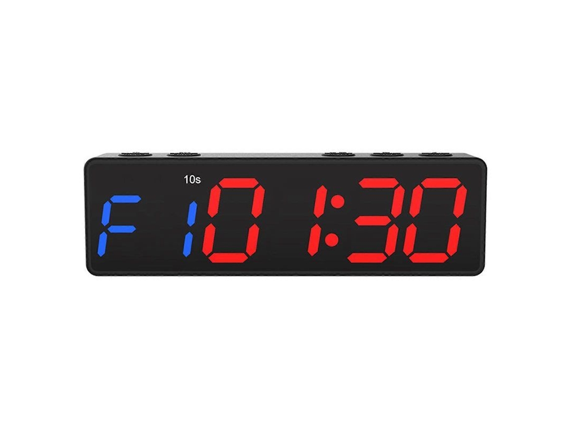 2026 timer de Academia Mini, Relógio de Treino com Bateria Recarregável e Ímã Integrado, Portátil Interval Timer Novo Preto