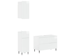 Vidaxl Conjunto De Armários Para Banheiro Com 3 Peças Zwolle