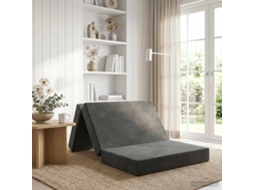 Vidaxl Sofá Cama Dobrável 100 X 67 X 45 Cm Cinzento-escuro
