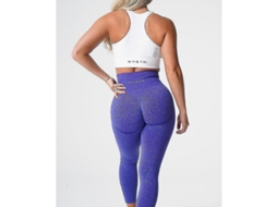 Leggings Sem Costuras Nvgtn Com Sombra De Contorno - Algodão Macio E Elástico Para Academia Azul Elétrico