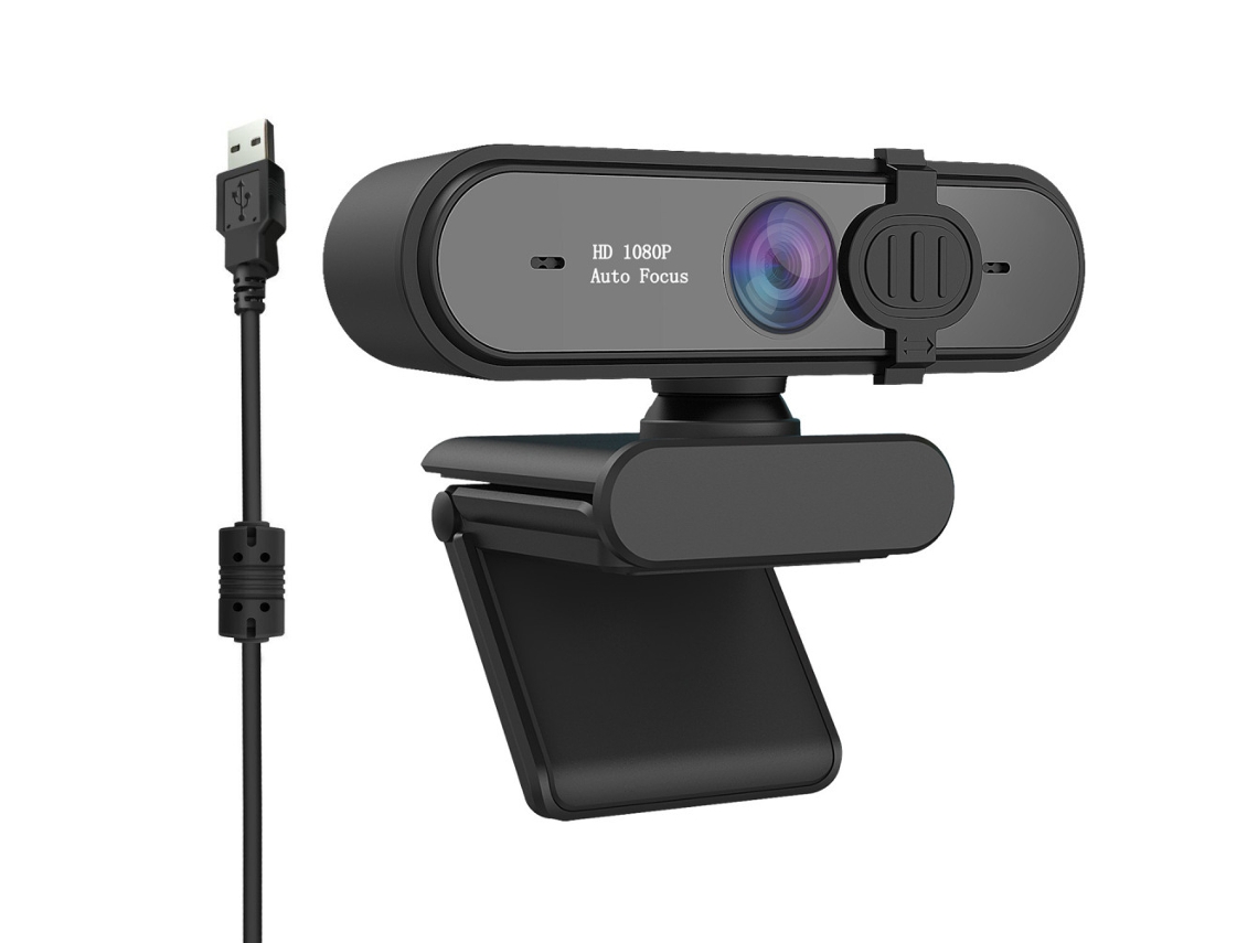 Webcam KKVOGMLE 1080P com Foco Automático Preto 1080P Preto