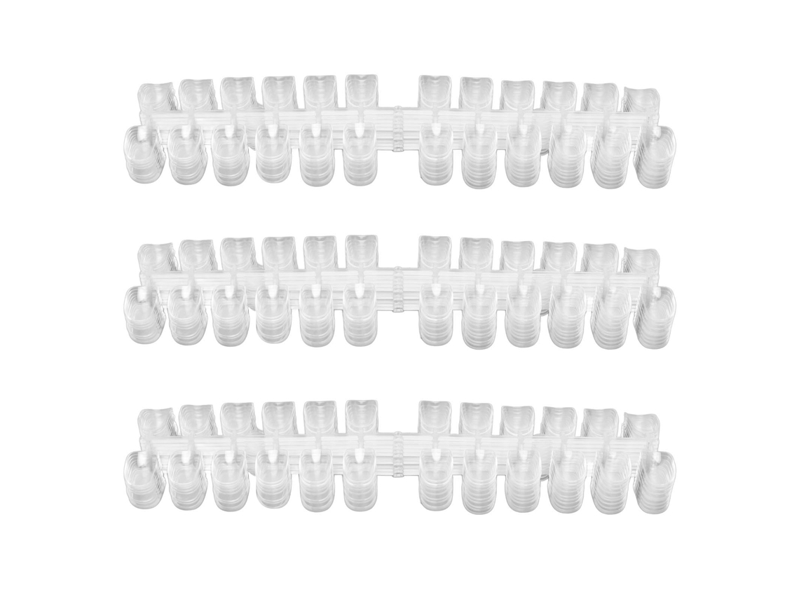 3 Pack Esmalte De Uñas Claro Tarjeta De Color Tips Cuadrado Redondo Herramientas Accesorios Manicura Diy