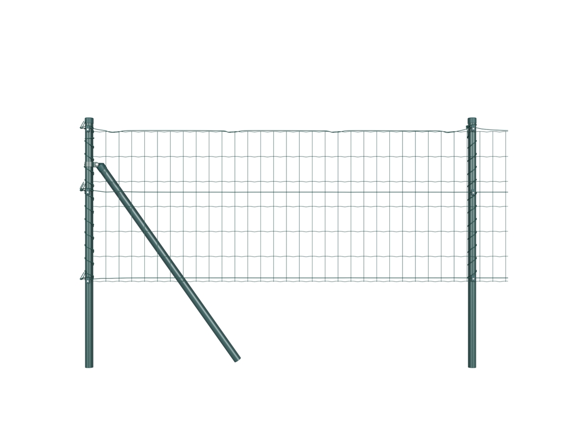 Conjunto 1 Cerca Externa Vidaxl Verde Aço (25 X 0,4 M)