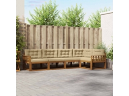 Vidaxl Conjunto De Sofás Para Exterior 5 Pcs Natural E Bege