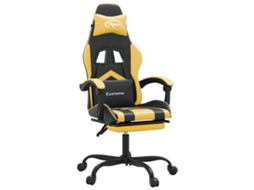 Conjunto 1 Cadeira De Gaming Vidaxl Ouro Couro Sintético (57.5 X 59.5 X 131 Cm)