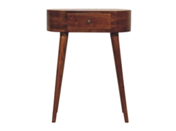 Mini Consola Albion Em Madeira Maciça De Castanho, 1 Gaveta, Castanho Escuro ARTISAN FURNITURE EST 1995 TM