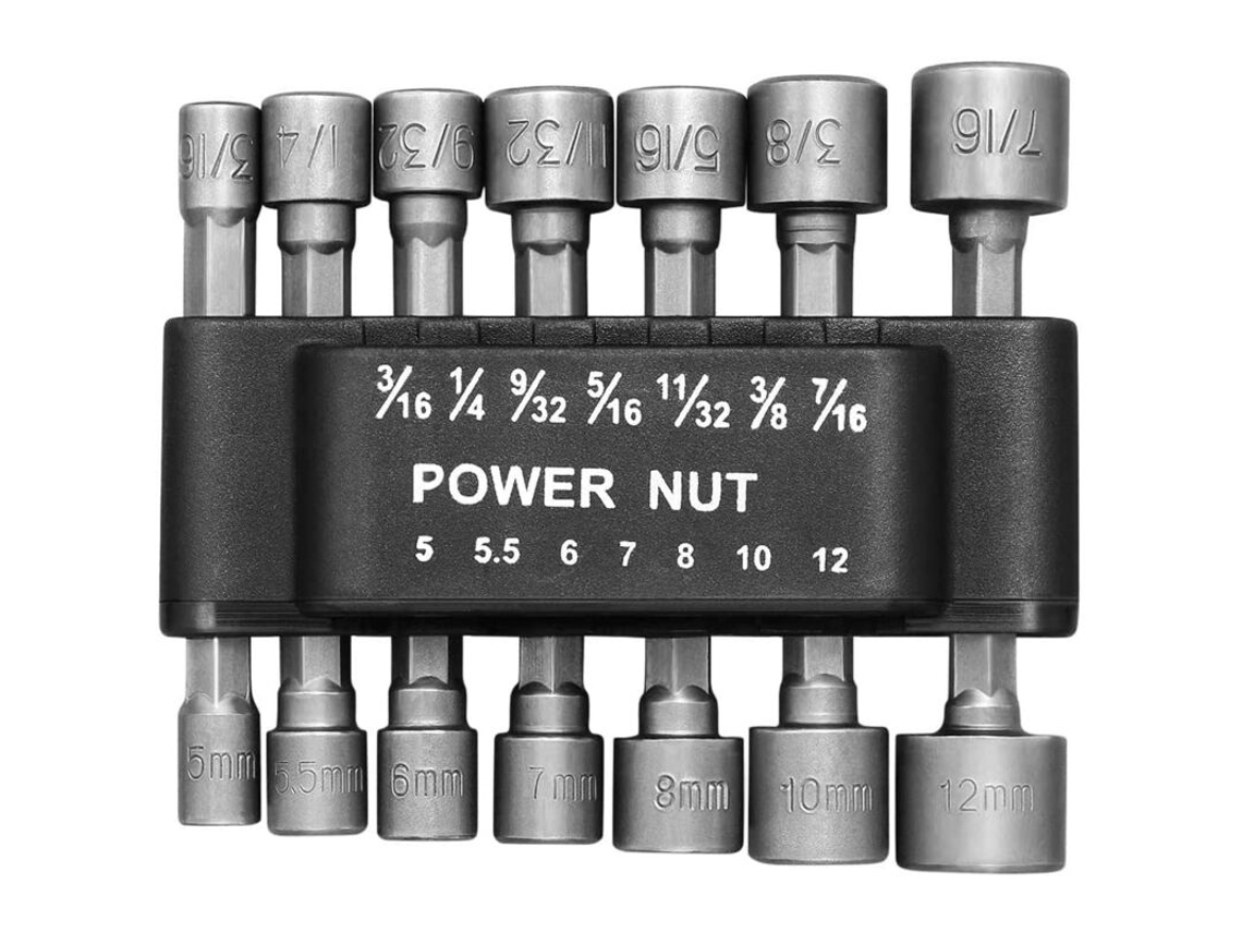 Conjunto De 14 Soquetes Adaptadores Hexagonais 5 A 13 Mm Para Parafusadeira Ou Furadeira Sem Fio (5-13 Mm) -aquaforge