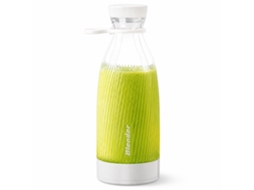 Liquidificadora Portátil Recarregável Branca, Copo Para Sumos, Bateria 1200 Mah Para Casa E Viagem