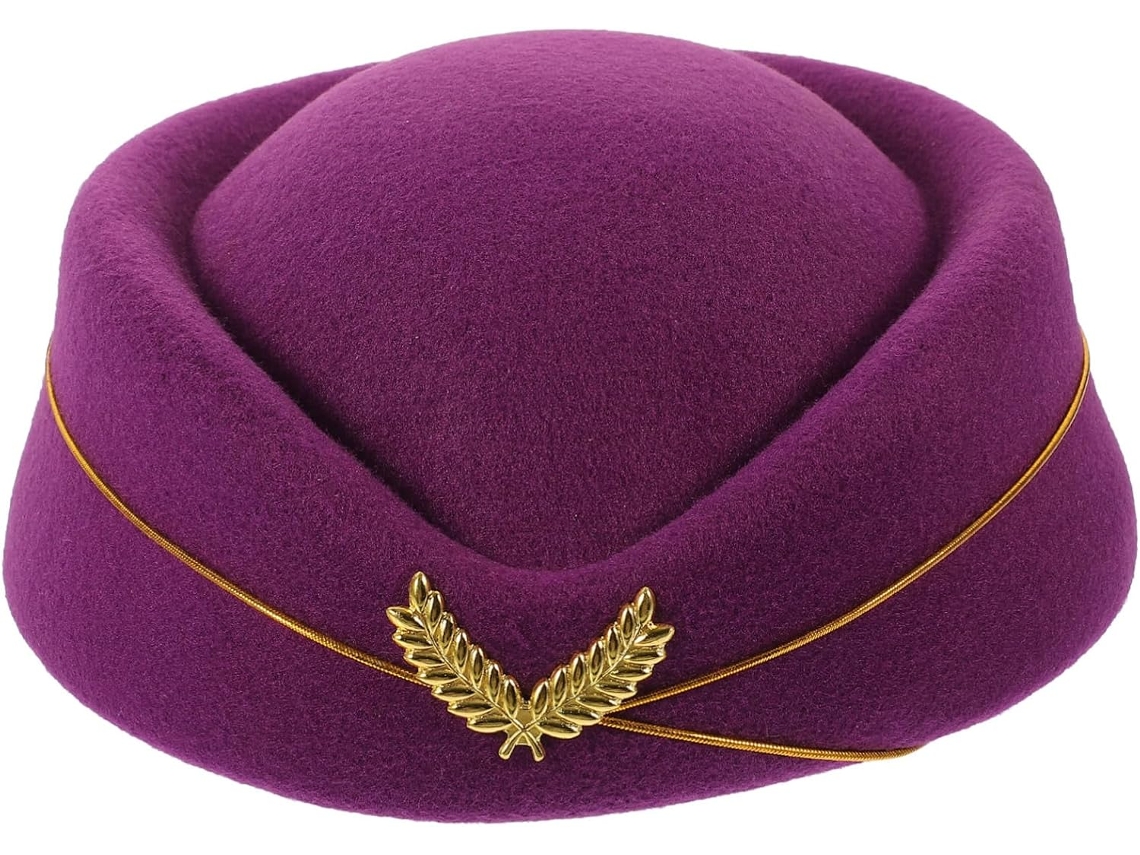 Conjunto De 2 Elegantes Chapéus De Comissária De Bordo, Decoração