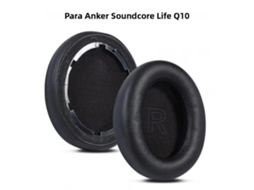 (q10 Preto) Almofadas De Espuma Viscoelástica Para Fones De Ouvido Anker Soundcore Life