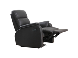 Poltrona Relax Reclinável Manualmente Estofada Em Pu Com Apoio Para Os Pés Retrátil Assento E Encosto Acolchoados Para Sala De Estar Escritório