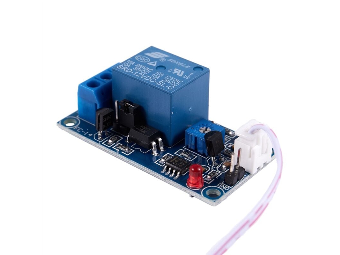 Módulo De Relé 3x Dc 12v Sensor Interruptor Fotoelétrico 50mm X 25mm Com 2 Cabos Slowmoose