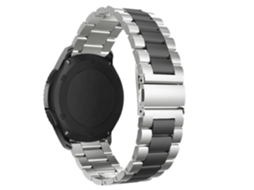 Bracelete Aço Ajustável para Amazfit GTS Cinzento e Preto