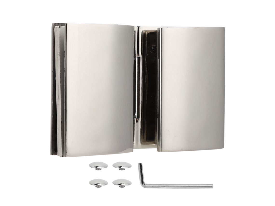 Hinge de Vidro Duplo Aço Inox para Banheiro