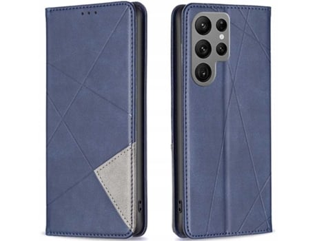 Capa Carteira Zaps Origami Para Samsung Galaxy S24 Ultra Azul
