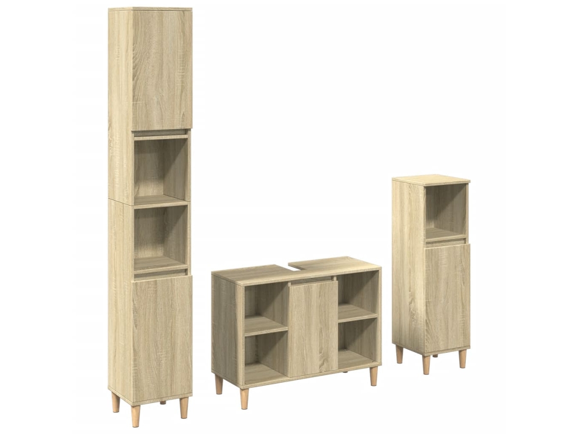 Bathroom Furniture Set, Bathroom Furniture Sets Vidaxl Marrom Madeira Processada (n/a)