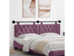 Vidaxl Cabeceira Suspensa Roxo Veludo