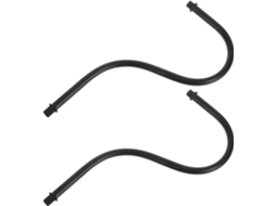 Conjunto de 2 Hastes Metálicas Curvas e Roscadas Pretas para Pendurar Luminárias. Acessórios de Reposição. SFUSHOS