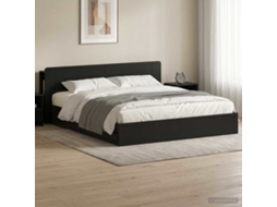 Vidaxl Estrutura de Cama com Armazenamento Preto 200 X 200 Cm