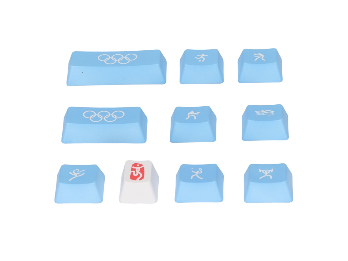 Conjunto de 10 teclas DIY em PBT com tema olímpico para teclado mecânico.