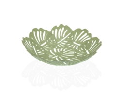Centro de Mesa VERSA Folhas Verde Polipropileno 27x6x27 cm