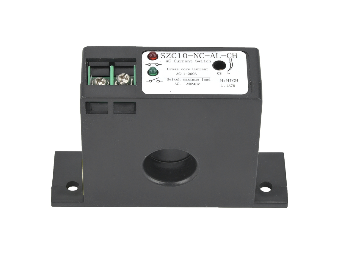 Sensor de Corrente CA Normalmente Fechado Ajustável Szc10 NC AL CH Autoalimentado 1-200A