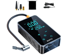 Mini Bomba Elétrica para Pneus 5v1a Recarregável Com Display Digital Insuflador de Pneus 14,5 Cm