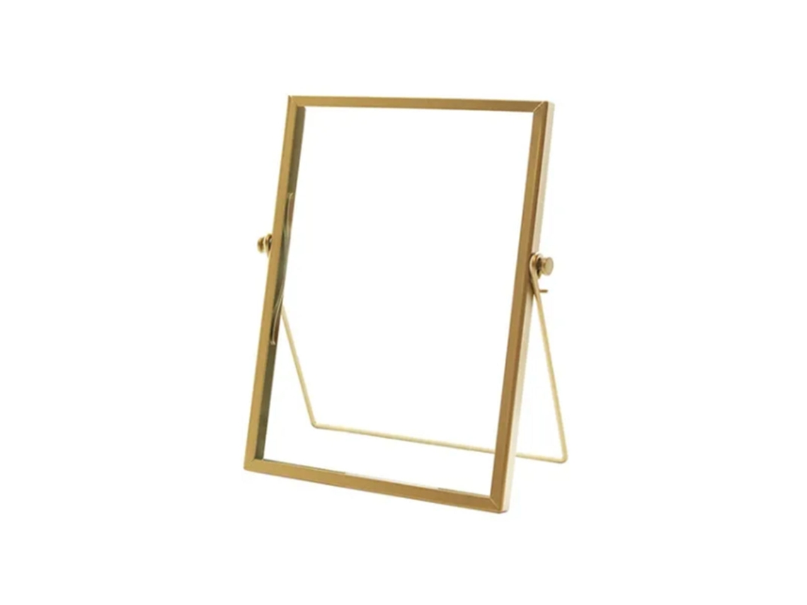 Ronjoe-quadro De Fotos 6 Polegadas Vidro Transparente Apoio De Ferro Mesa Decoração Casa Flores Secas