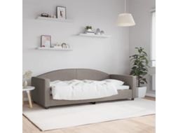 Sofá cama 90x200 cm Tejido gris-marrón
