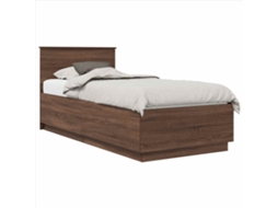 Estrutura da Cama com Cabeceira Carvalho Castanho 70 X 190 Cm MAISON EXCLUSIVE