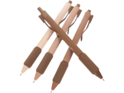 Conjunto De 4 Canetas Em Gel Angooly Com Botão Pressão, Pretas Para