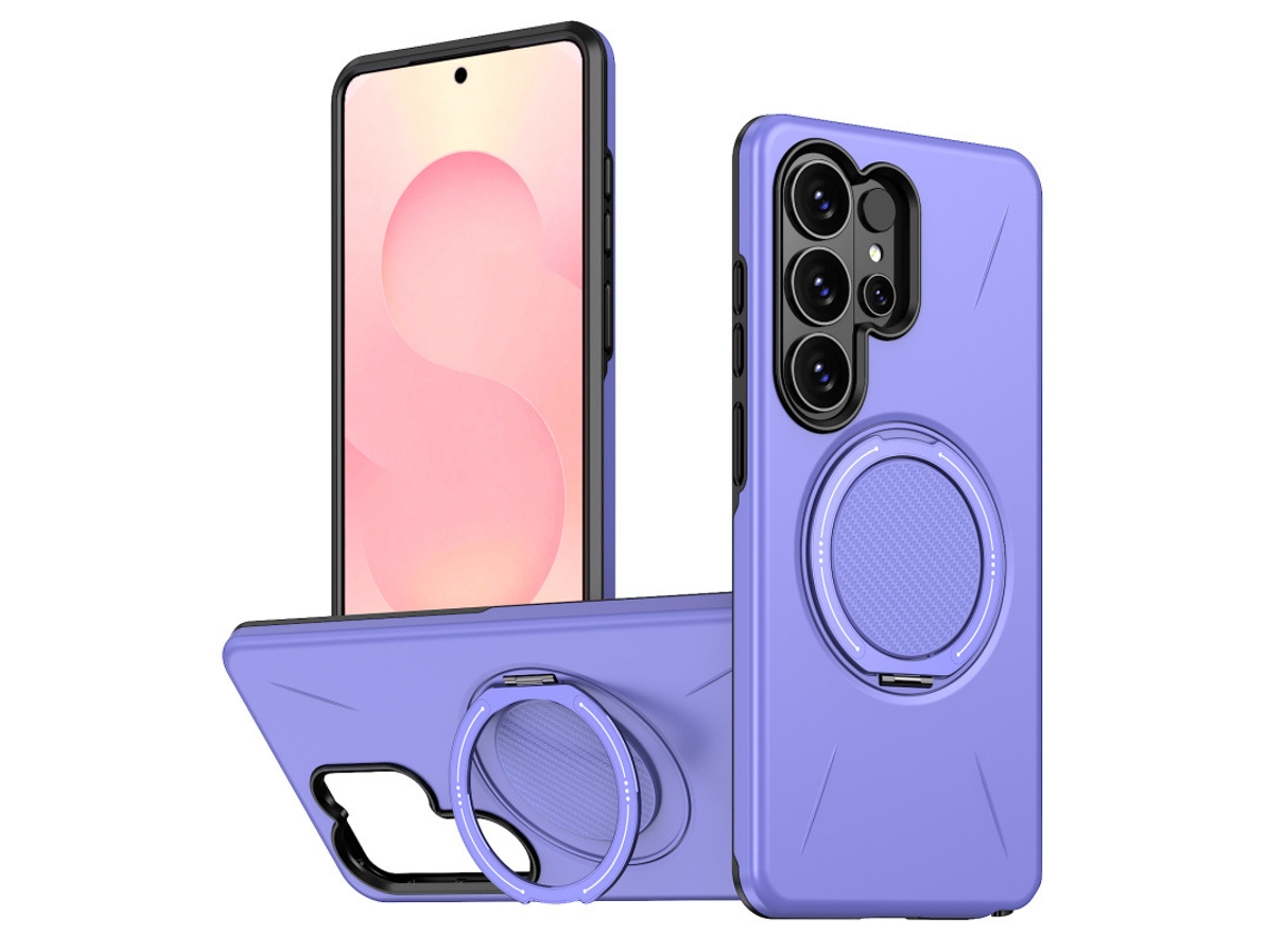 Capa Para Samsung Galaxy S26 , Material Tpu Pc, Com Suporte Giratório, Design Magnético Antivibratório. Roxo Czhhmart