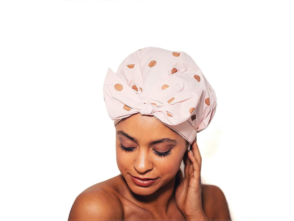 Touca De Banho Feminina, Impermeável Com Laço, Reutilizável, Multifuncional, Ideal Para Banheiro E Para Repelir Manchas De Pó