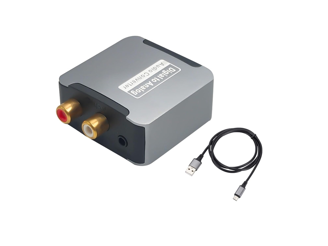 Conversor De Áudio Digital Para Analógico Spdif, Interface Óptica Coaxial